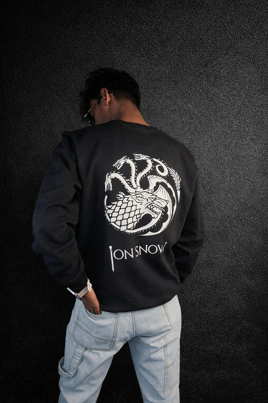 JON SNOW-Printed Sweat Shirt
